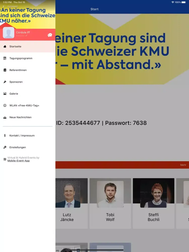 ภาพหน้าจอของ Schweizer KMU Tag iPad 
