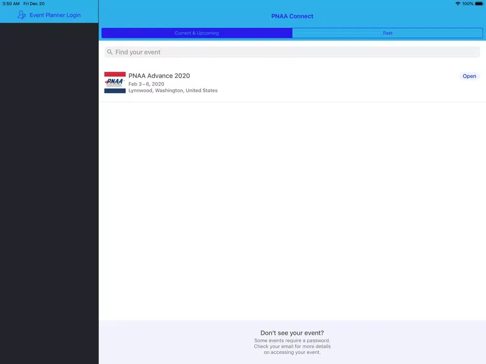 Скриншоты PNAA Connect 2020 iPad 