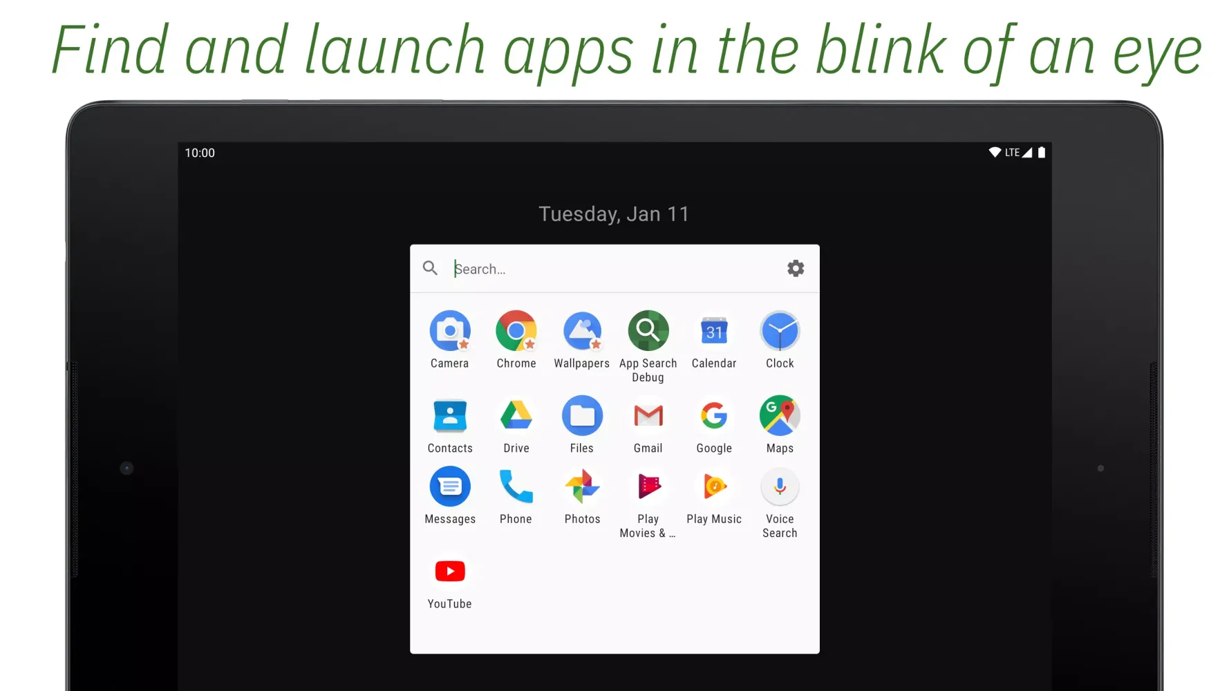 ภาพหน้าจอของ App Search