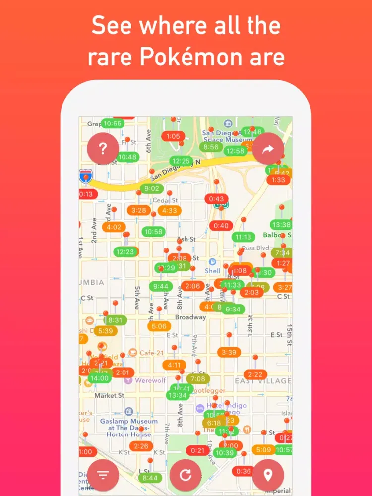 PokeExplorer - Realtime Map for Pokemon GO iPad  スクリーンショット