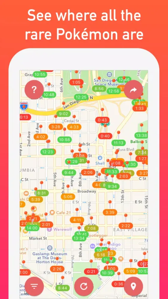 PokeExplorer - Realtime Map for Pokemon GO スクリーンショット