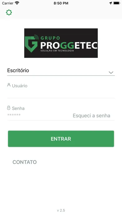 Capturas de tela do Grupo Proggetec