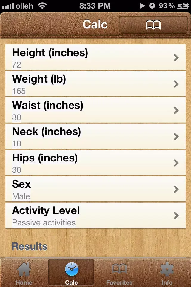 Captures d'écran de BodyFat Calorie Calculator FREE