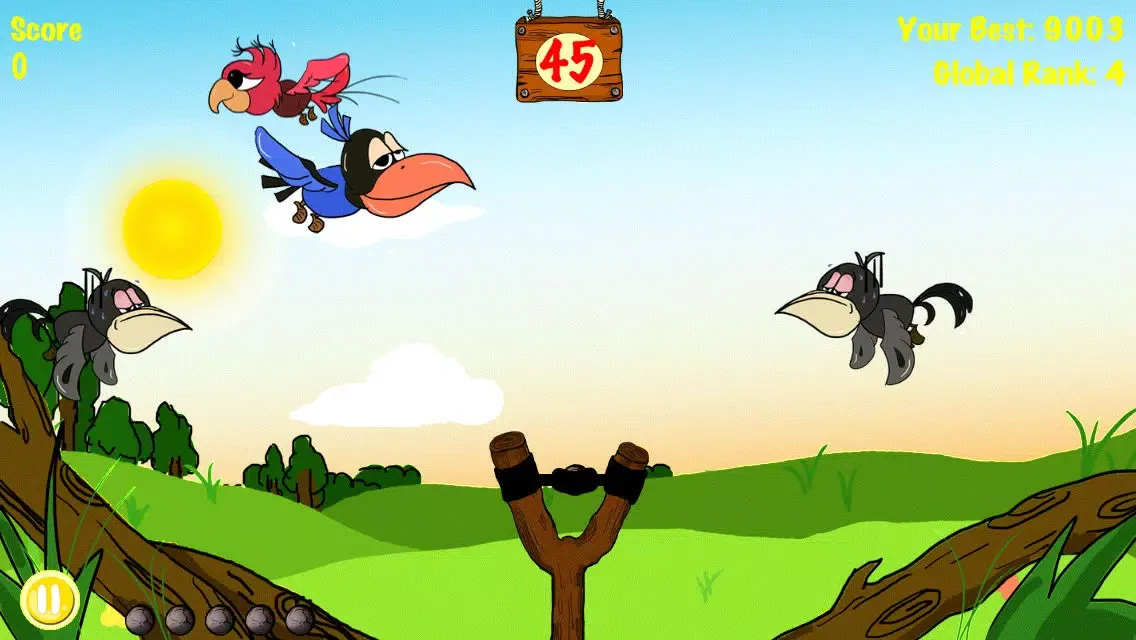 Birdie Wings 3 - A game use tiny bubble gp2 slingshot to shoot bad thief flyro flying birds like sky penguin free,Perfect pics,Racing score with riptide tourist,wipeout them & lot of laugh&funny スクリーンショット