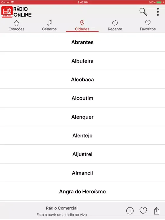 ภาพหน้าจอของ Radio Online Portugal iPad 