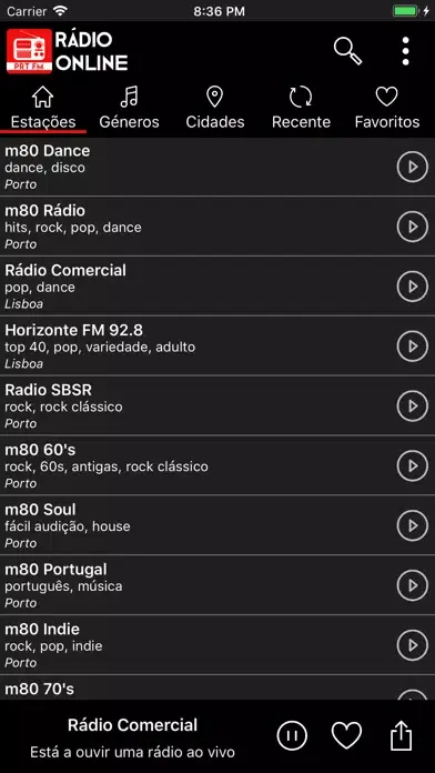 ภาพหน้าจอของ Radio Online Portugal