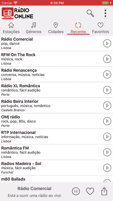 ภาพหน้าจอของ Radio Online Portugal