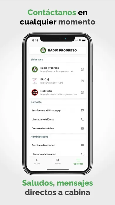 Ảnh chụp màn hình của Radio Progreso HN