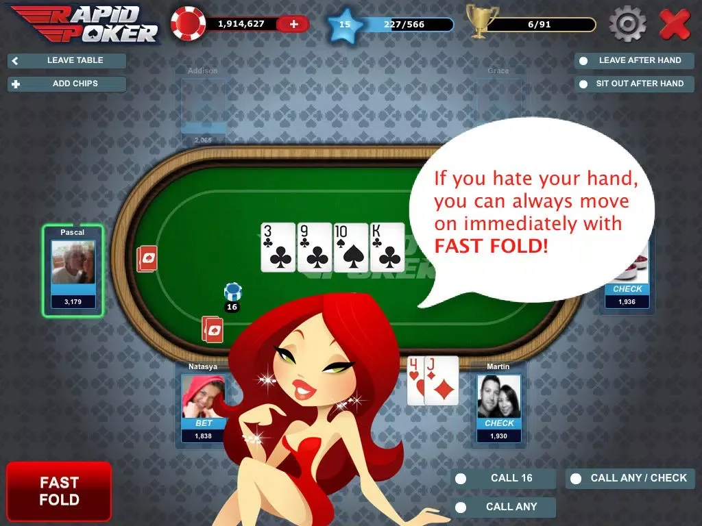 Zrzuty ekranu Rapid Poker - Fast Fold Holdem iPad 