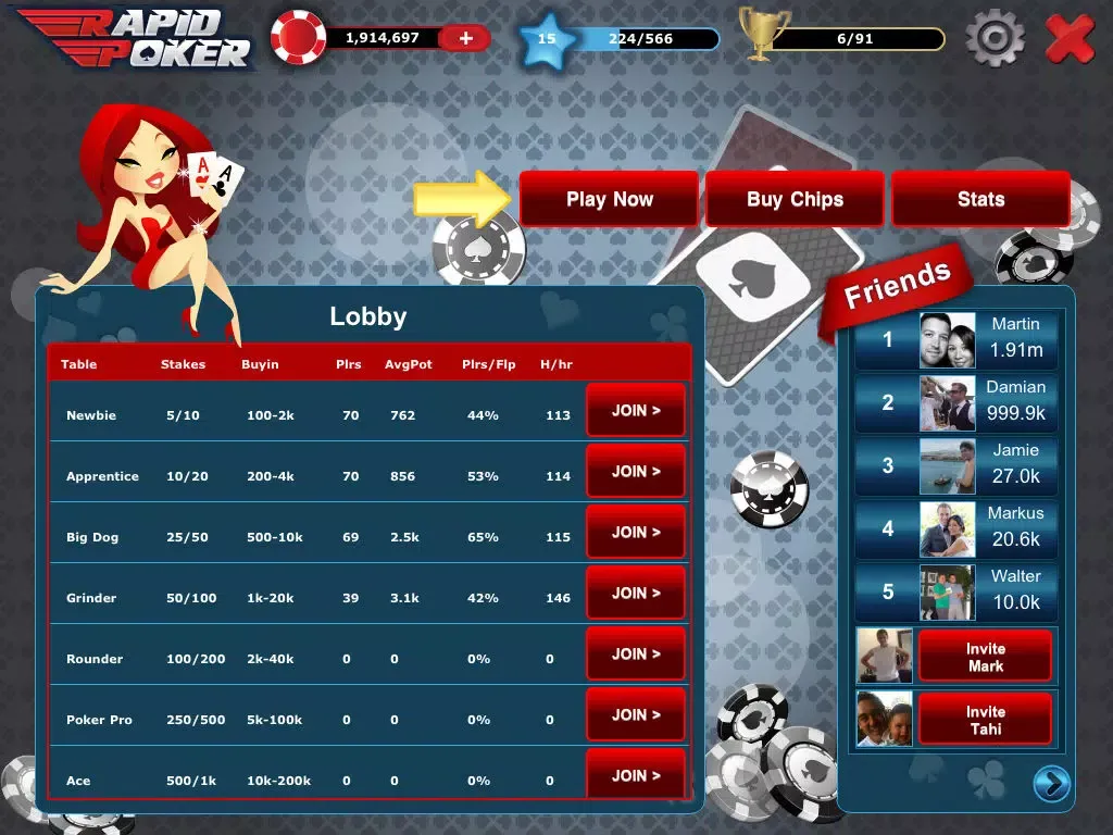 Zrzuty ekranu Rapid Poker - Fast Fold Holdem iPad 