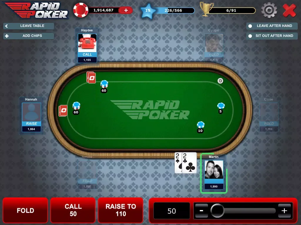 Zrzuty ekranu Rapid Poker - Fast Fold Holdem iPad 