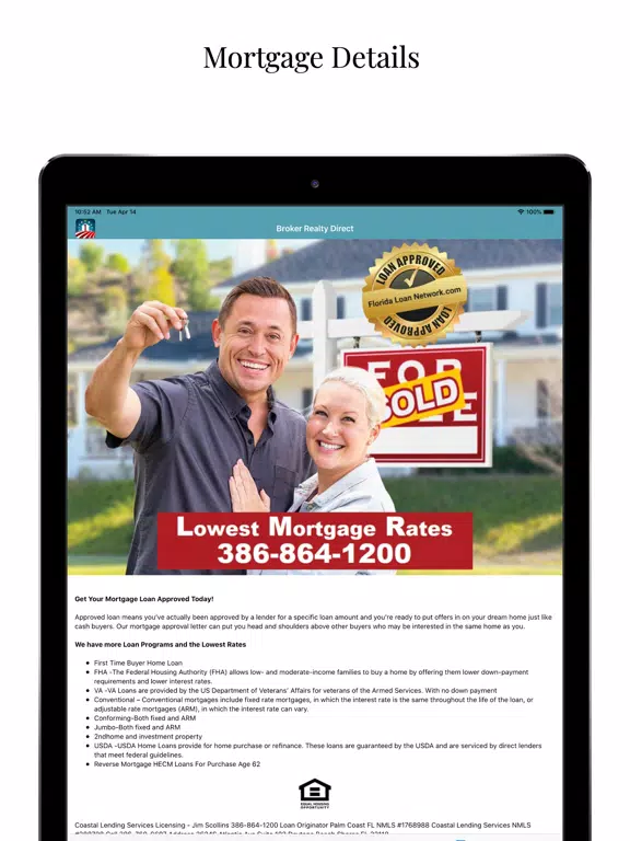 Broker Realty Direct iPad  Ekran Görüntüleri