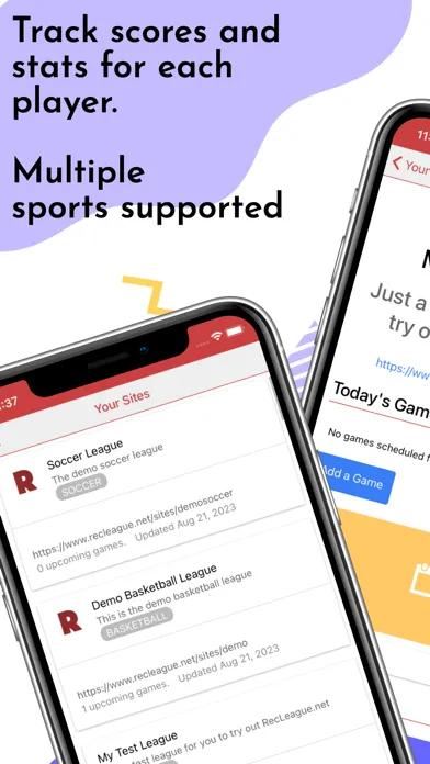 Tangkapan skrin Scorebook for Sports Leagues