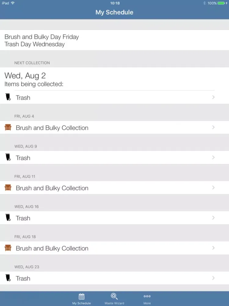 Ảnh chụp màn hình của Bryan Waste Works iPad 