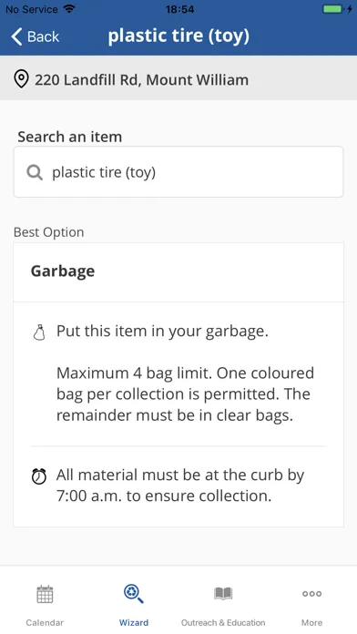 Tangkapan skrin Pictou County Solid Waste