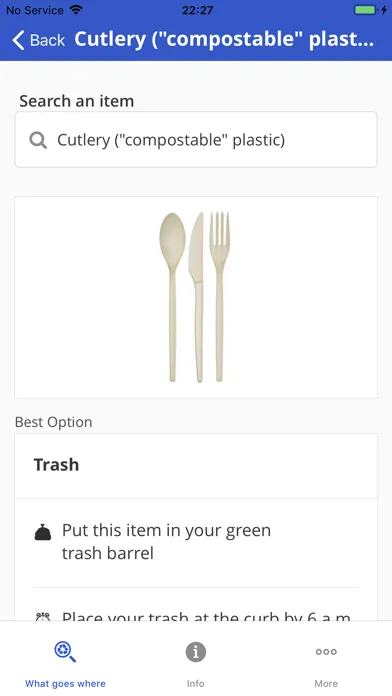 Capturas de tela do West Hartford Recycles
