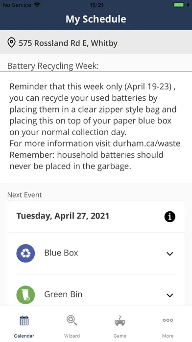 Screenshot di Whitby Waste Buddy