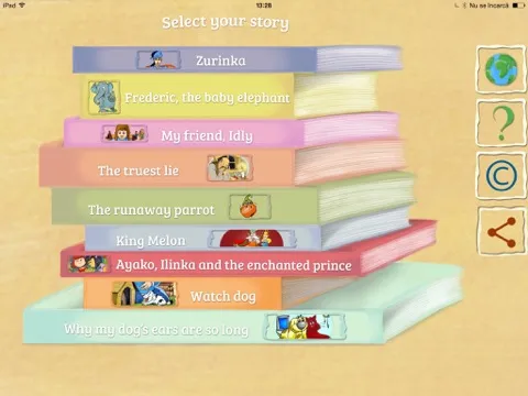 Zrzuty ekranu Stories in five languages iPad 