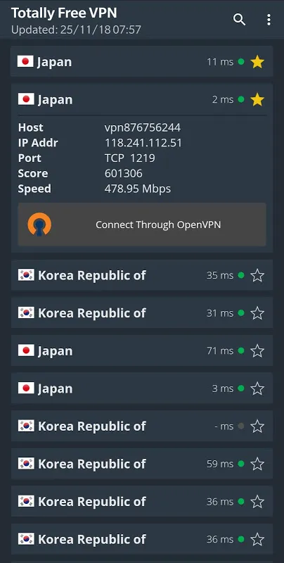 Totally Free VPN Screenshots