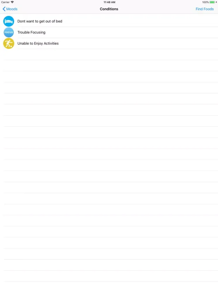 Capturas de tela do Food Medicine iPad 