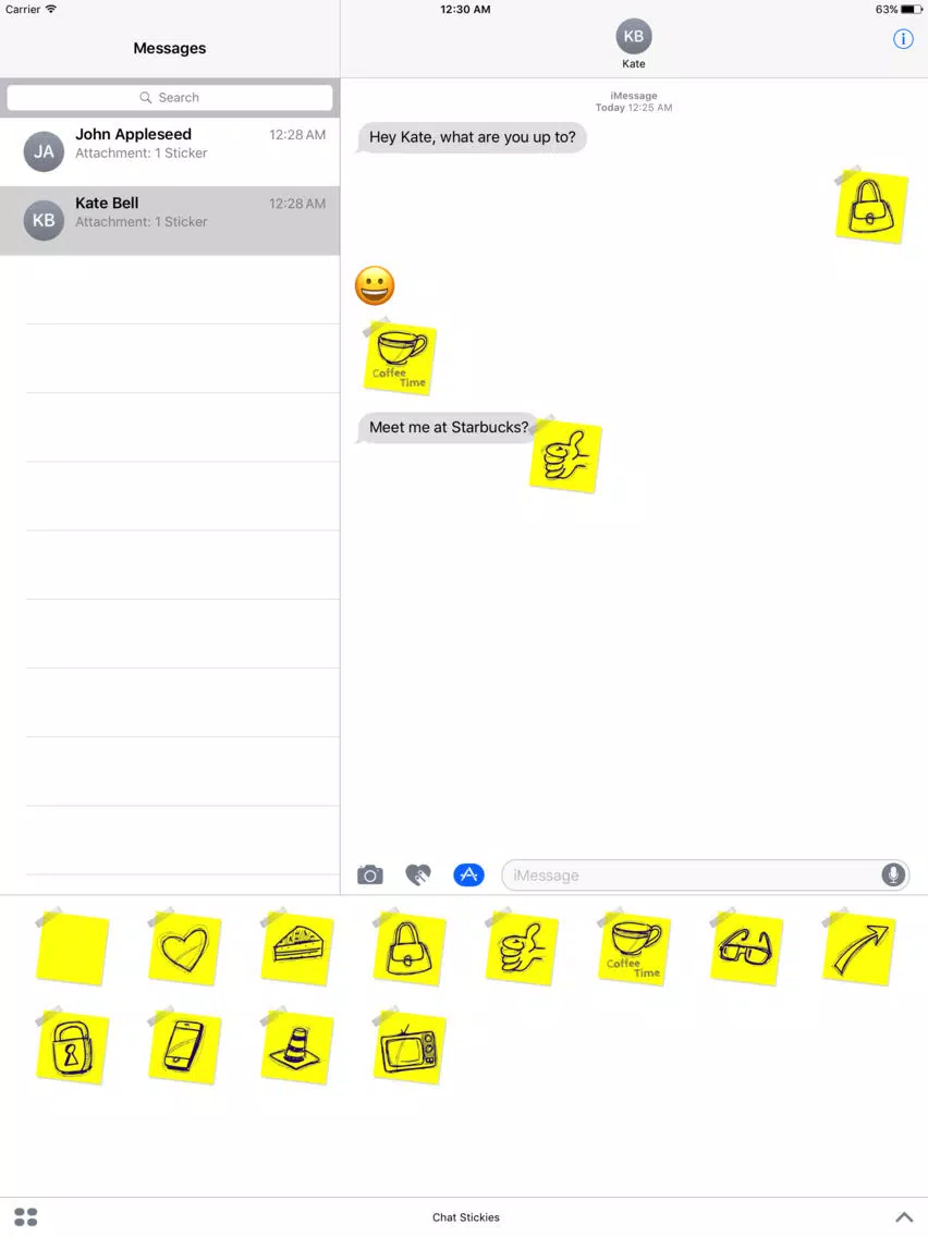 تصاویر Chat Stickies: Sticky notes for your messages iPad 