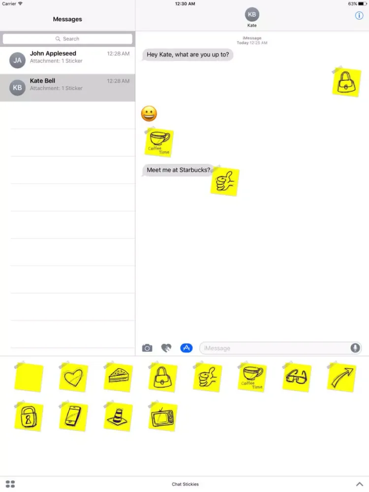 Chat Stickies: Sticky notes for your messages iPad  Ekran Görüntüleri