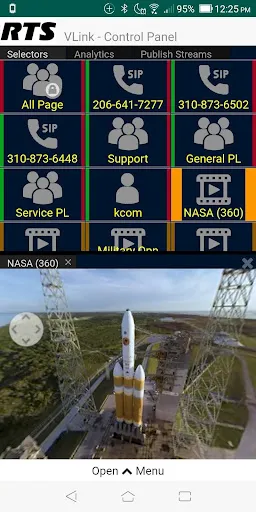 VLink WebRTC Control Panel Ekran Görüntüleri