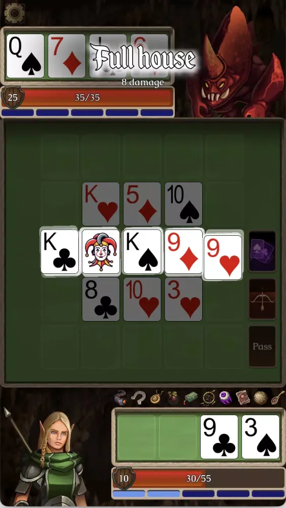 Capturas de tela do Poker and Sorcery