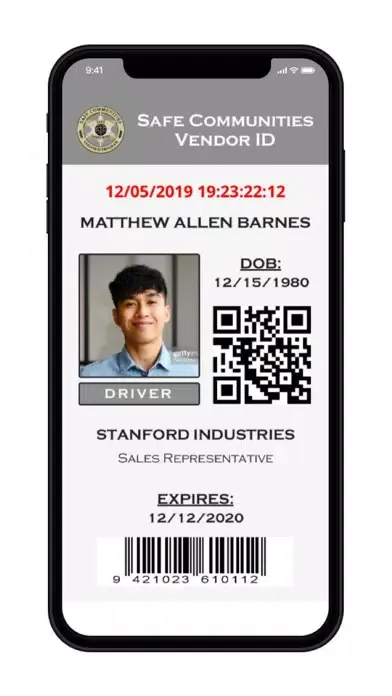 Safe Communities Vendor ID® Screenshots