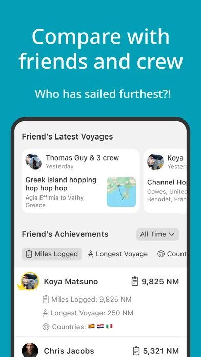 SailTies: Logbook GPS Tracking Screenshots