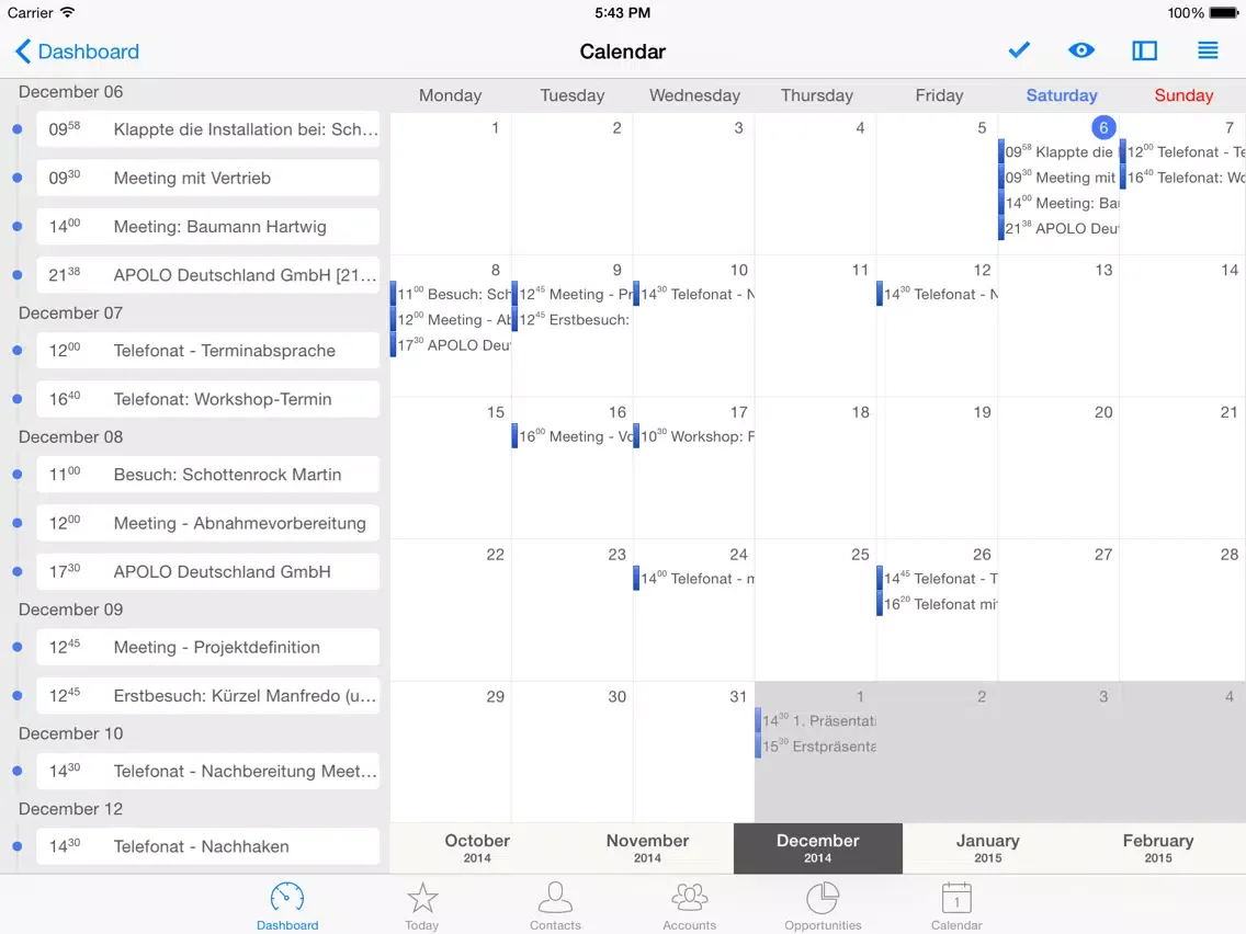 crm client iPad  Ekran Görüntüleri