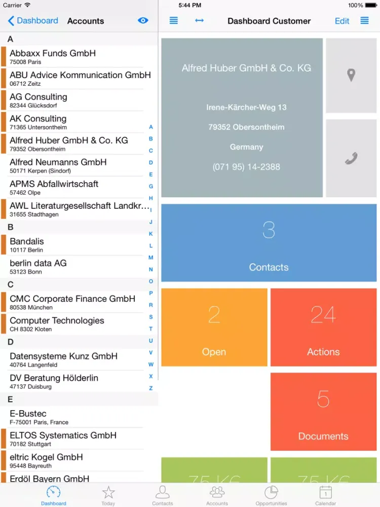 crm client iPad  Ekran Görüntüleri