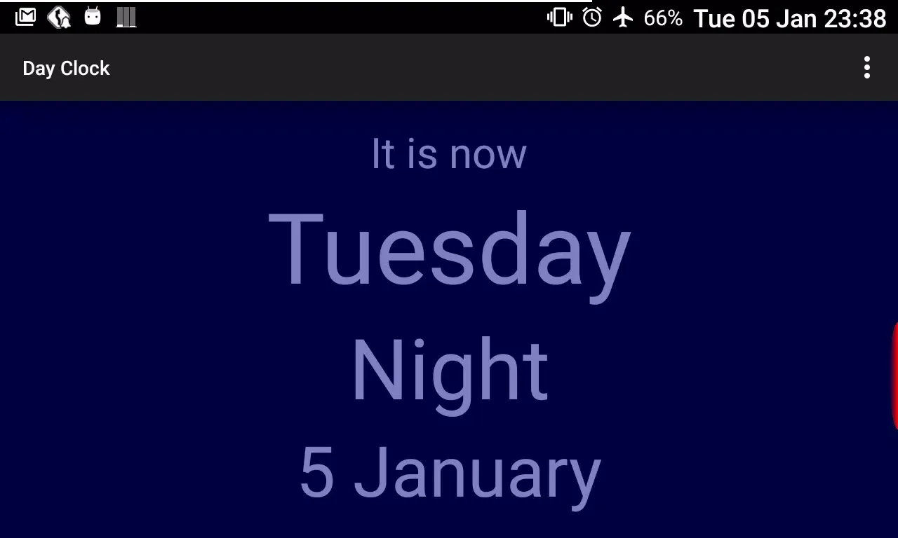Capturas de tela do Day Clock