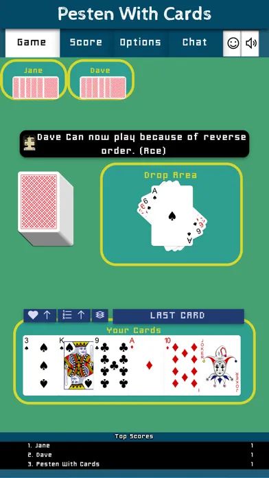 Captures d'écran de Pesten With Cards