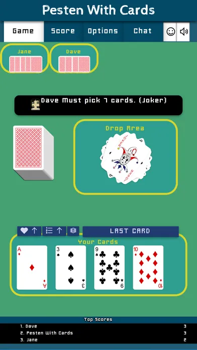 Captures d'écran de Pesten With Cards