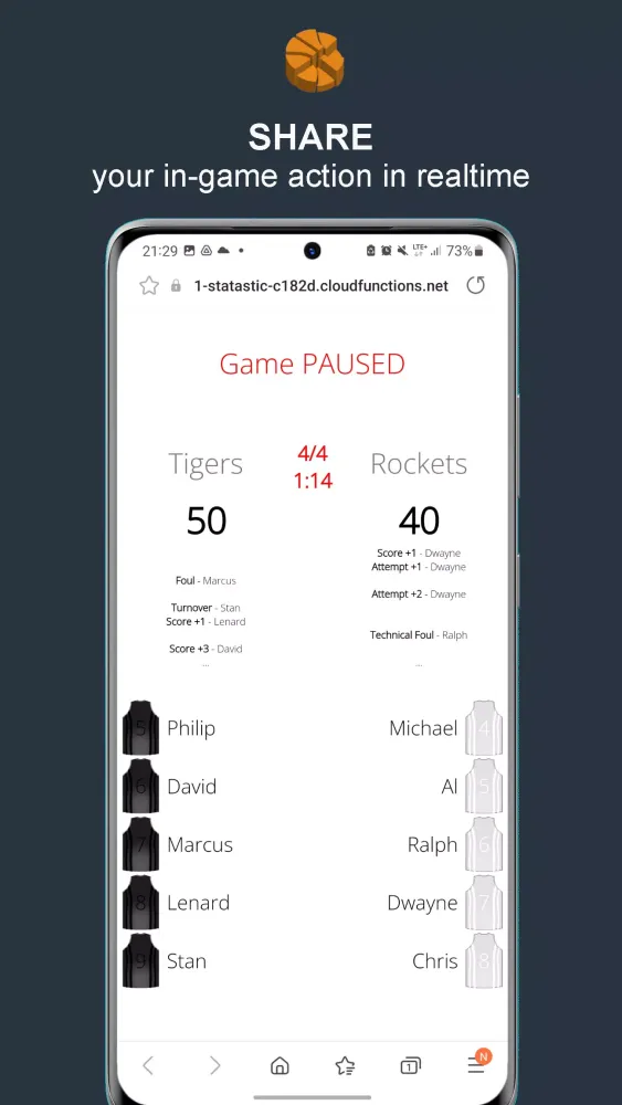صور Statastic Basketball Tracker