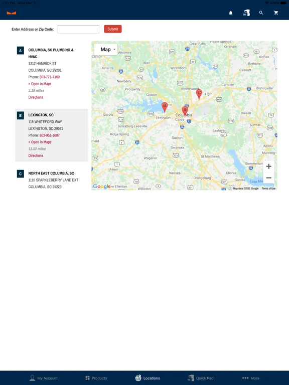Captures d'écran de Gateway Supply iPad