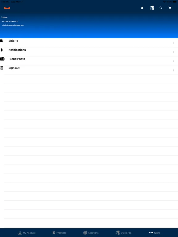 Captures d'écran de Gateway Supply iPad