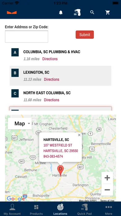 Captures d'écran de Gateway Supply