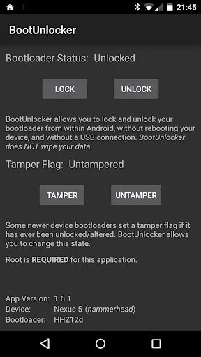 BootUnlocker for pre-2014 Nexu Screenshots