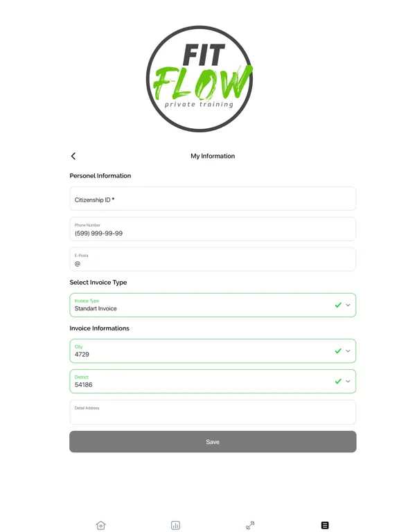 Capturas de tela do Fitflow Studio iPad 