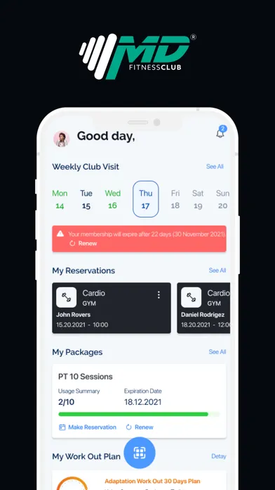 MD Fitness Club Screenshots