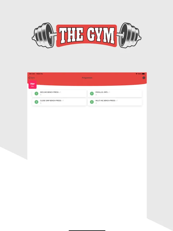ภาพหน้าจอของ The Gym iPad 