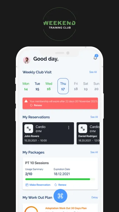 Weekend Training Club سکرین شاٹس