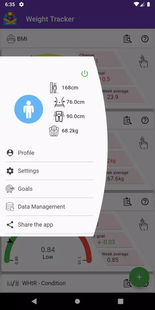 Capturas de pantalla de BMI Calculator Weight Loss App
