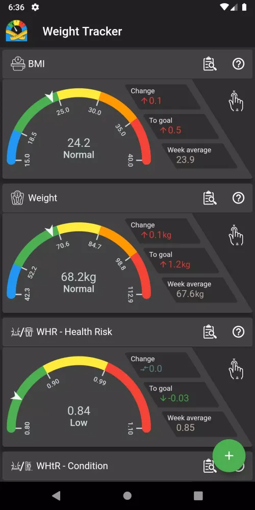 Capturas de pantalla de BMI Calculator Weight Loss App