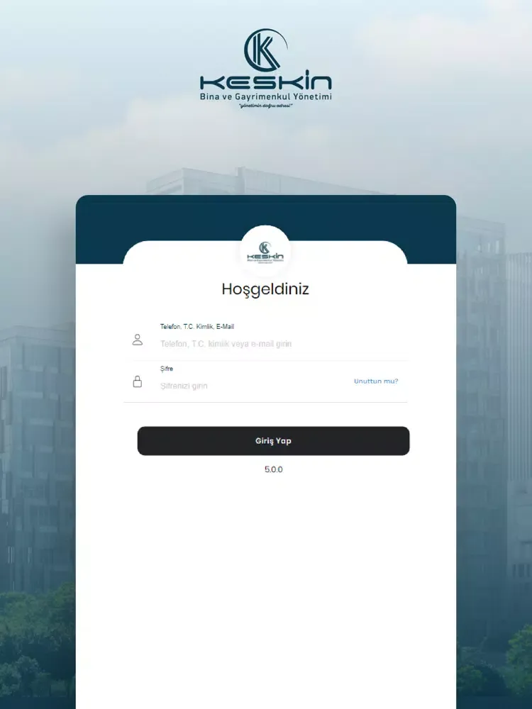 Ảnh chụp màn hình của Keskin Yönetim iPad 