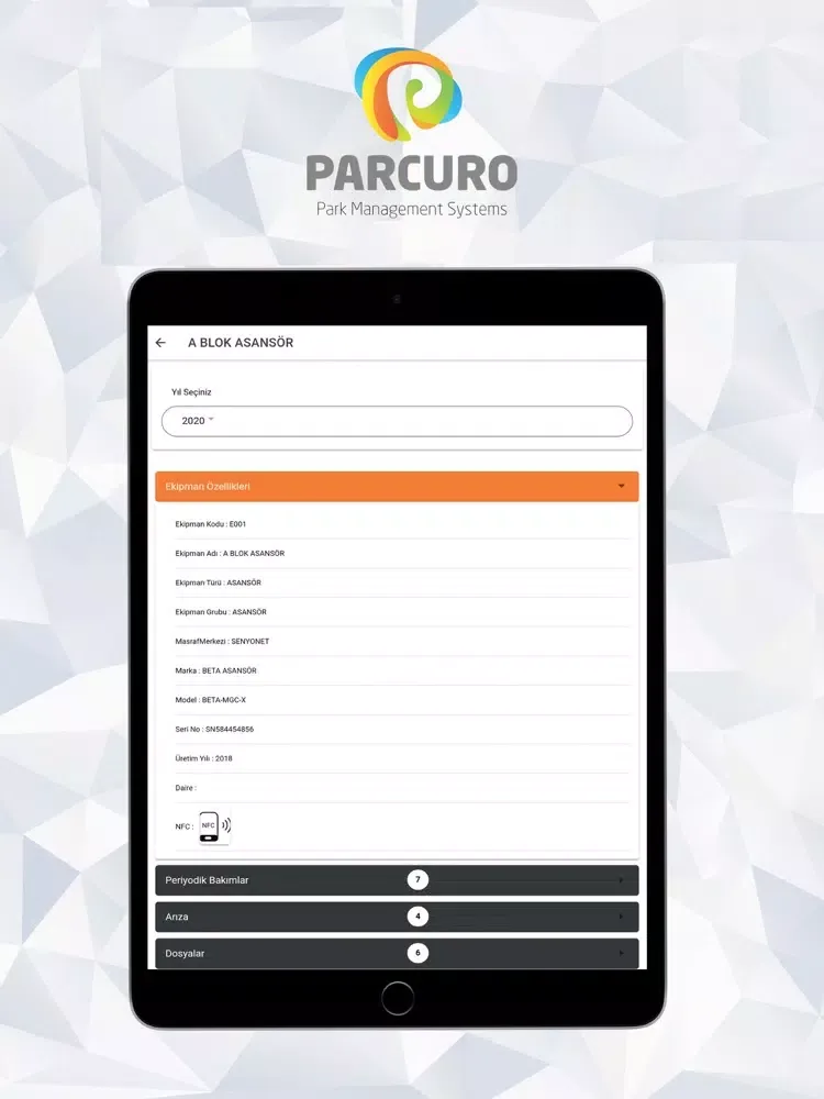 ภาพหน้าจอของ Parcuro iPad 