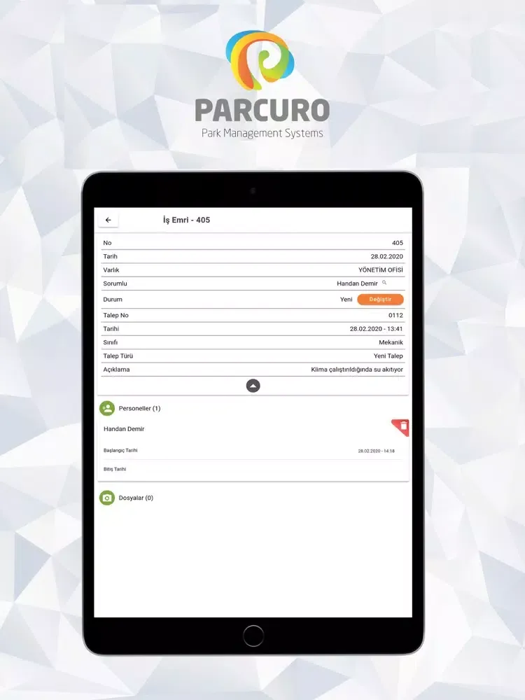ภาพหน้าจอของ Parcuro iPad 