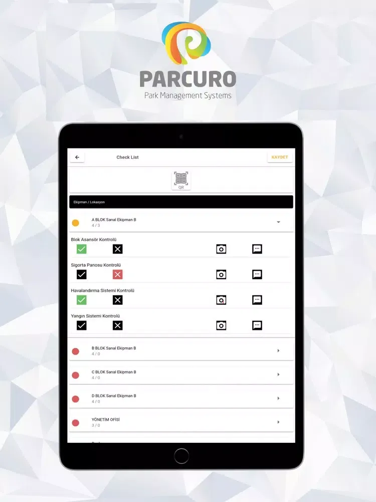 ภาพหน้าจอของ Parcuro iPad 